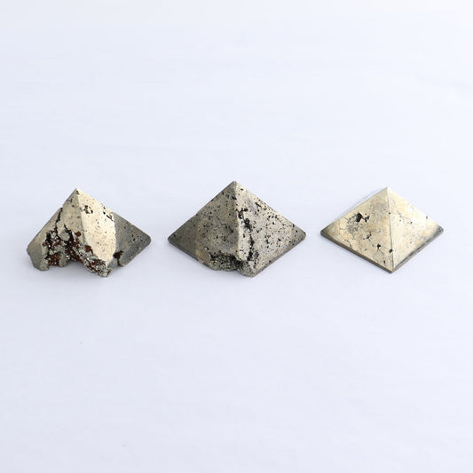 Pyrite Pyramids Set of 7