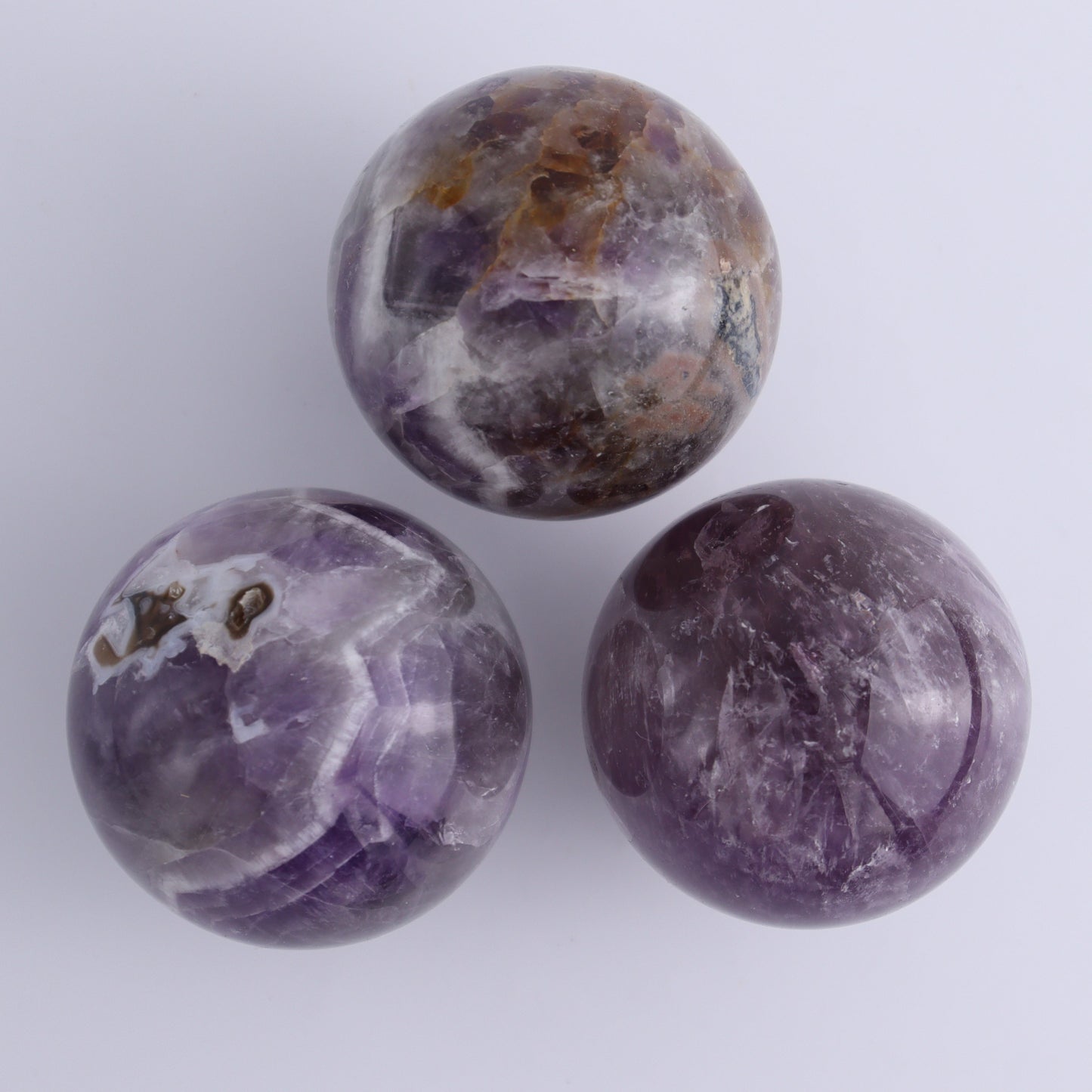 Amethyst Spheres Set of 6 - Expert Wholesale and Supplier of Wholesale Crystals & Bulk Gemstones, ["Amethyst","Brazil","Spheres"]