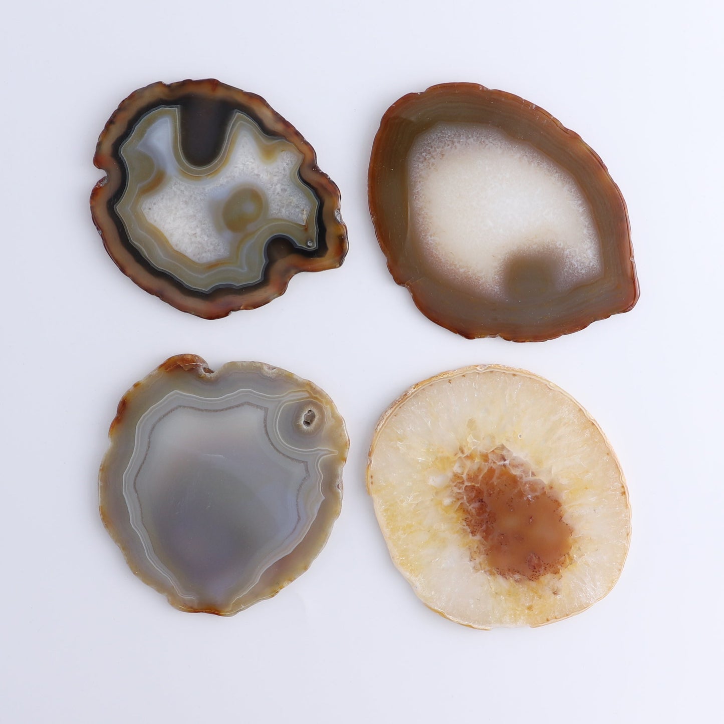 Agate Slices Set of 12 - Expert Wholesale and Supplier of Wholesale Crystals & Bulk Gemstones, ["Agate","Slices and Slabs"]