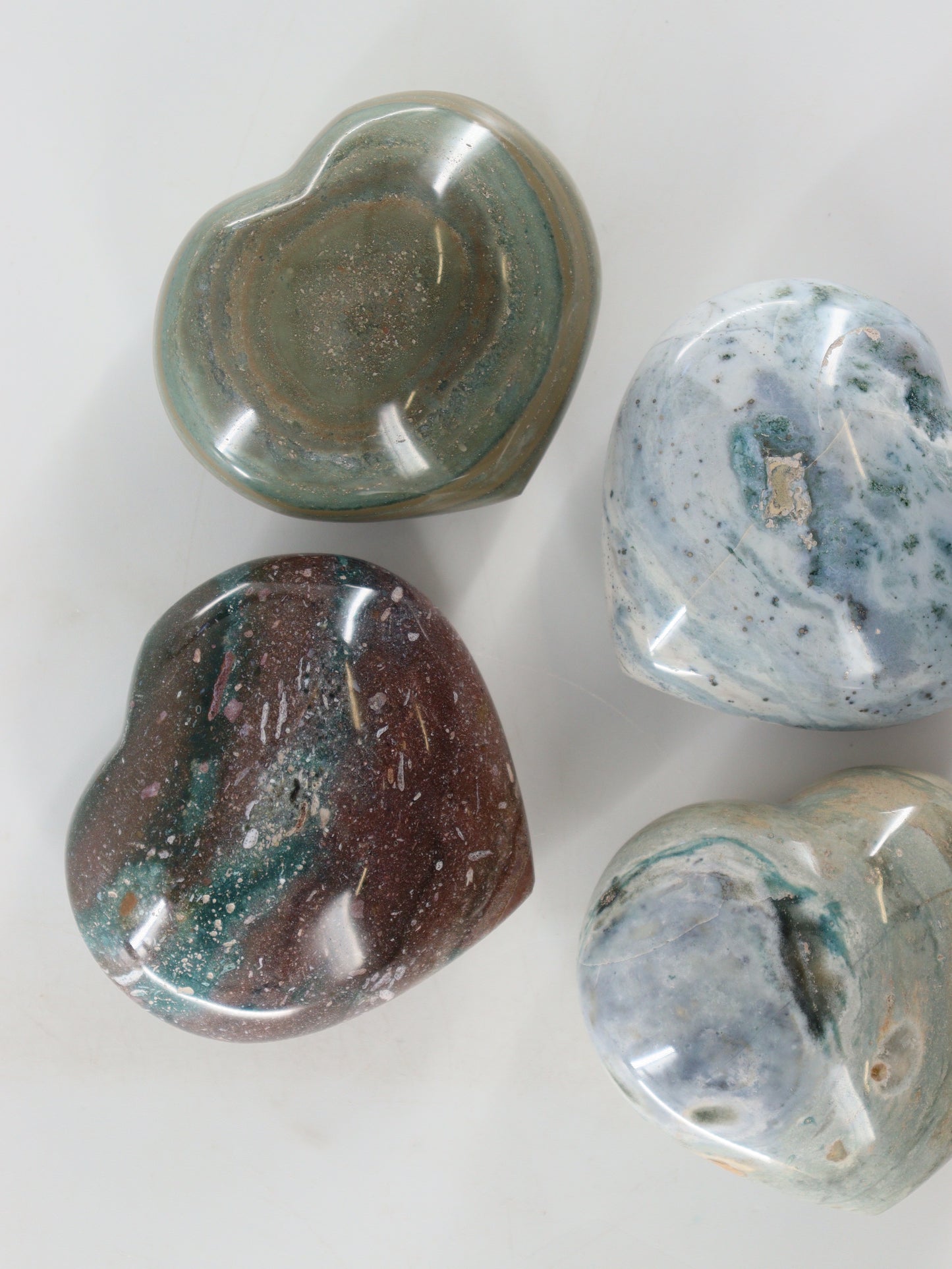 Ocean Jasper Hearts Set of 4