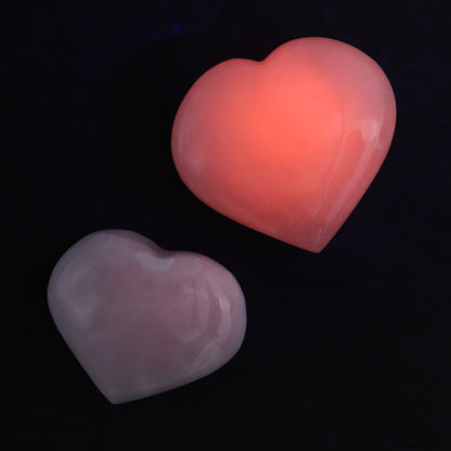 Pink Mangano Calcite Hearts Set of 6 - Expert Wholesale and Supplier of Wholesale Crystals & Bulk Gemstones, ["Calcite","Hearts","Madagascar","Pink Calcite"]