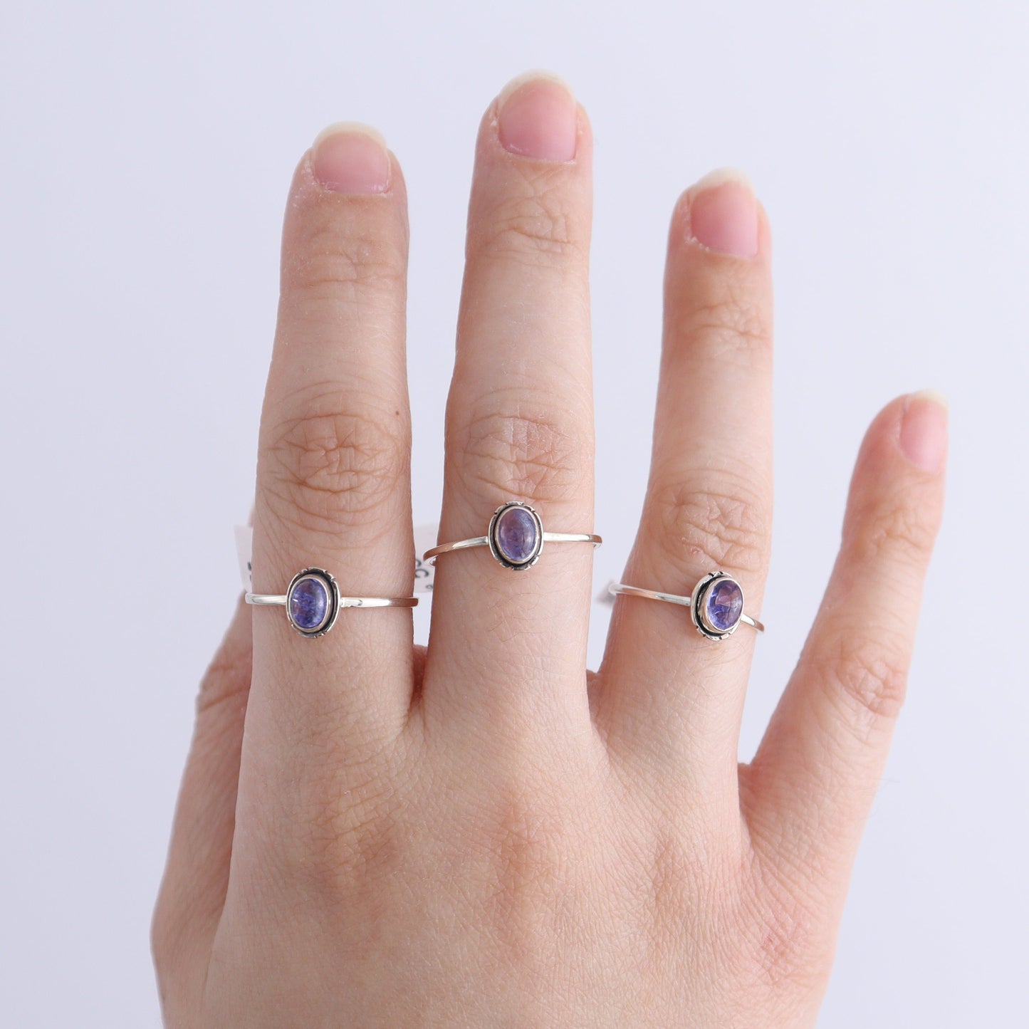 Tanzinite Rings Set of 5 (Ring Holders Not Included) - Expert Wholesale and Supplier of Wholesale Crystals & Bulk Gemstones, ["Ring","rings","sterling silver","Tanzinite"]