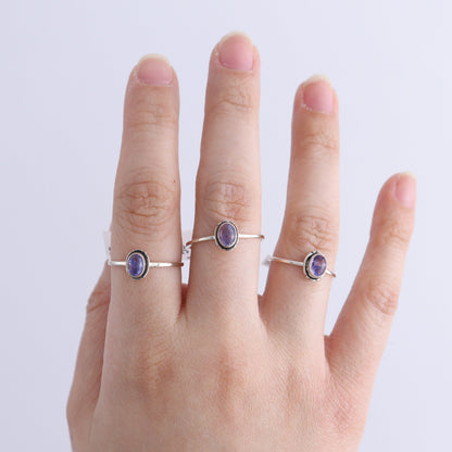 Tanzinite Rings Set of 5 (Ring Holders Not Included) - Expert Wholesale and Supplier of Wholesale Crystals & Bulk Gemstones, ["Ring","rings","sterling silver","Tanzinite"]