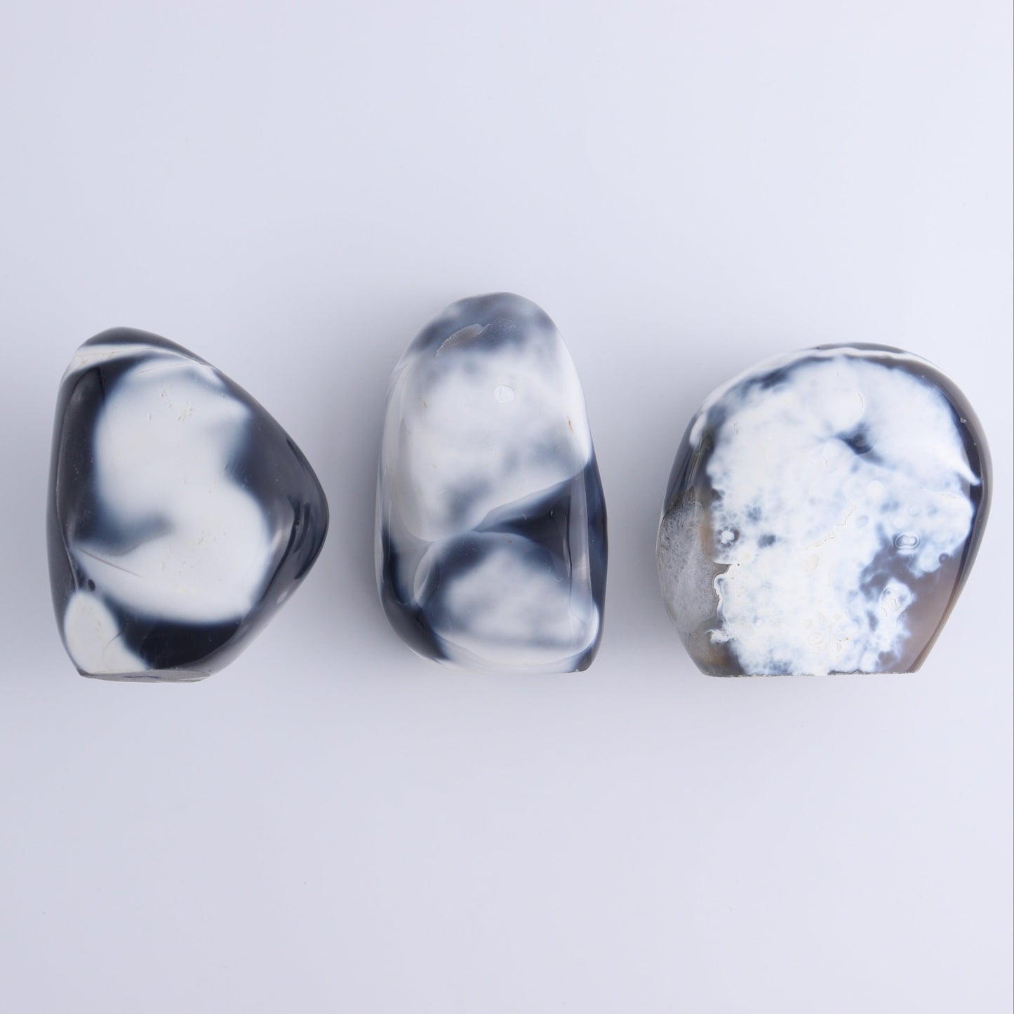 Orca Agate Freeform Set of 3 - Expert Wholesale and Supplier of Wholesale Crystals & Bulk Gemstones, ["Freeforms","Madagascar","Orca Agate"]
