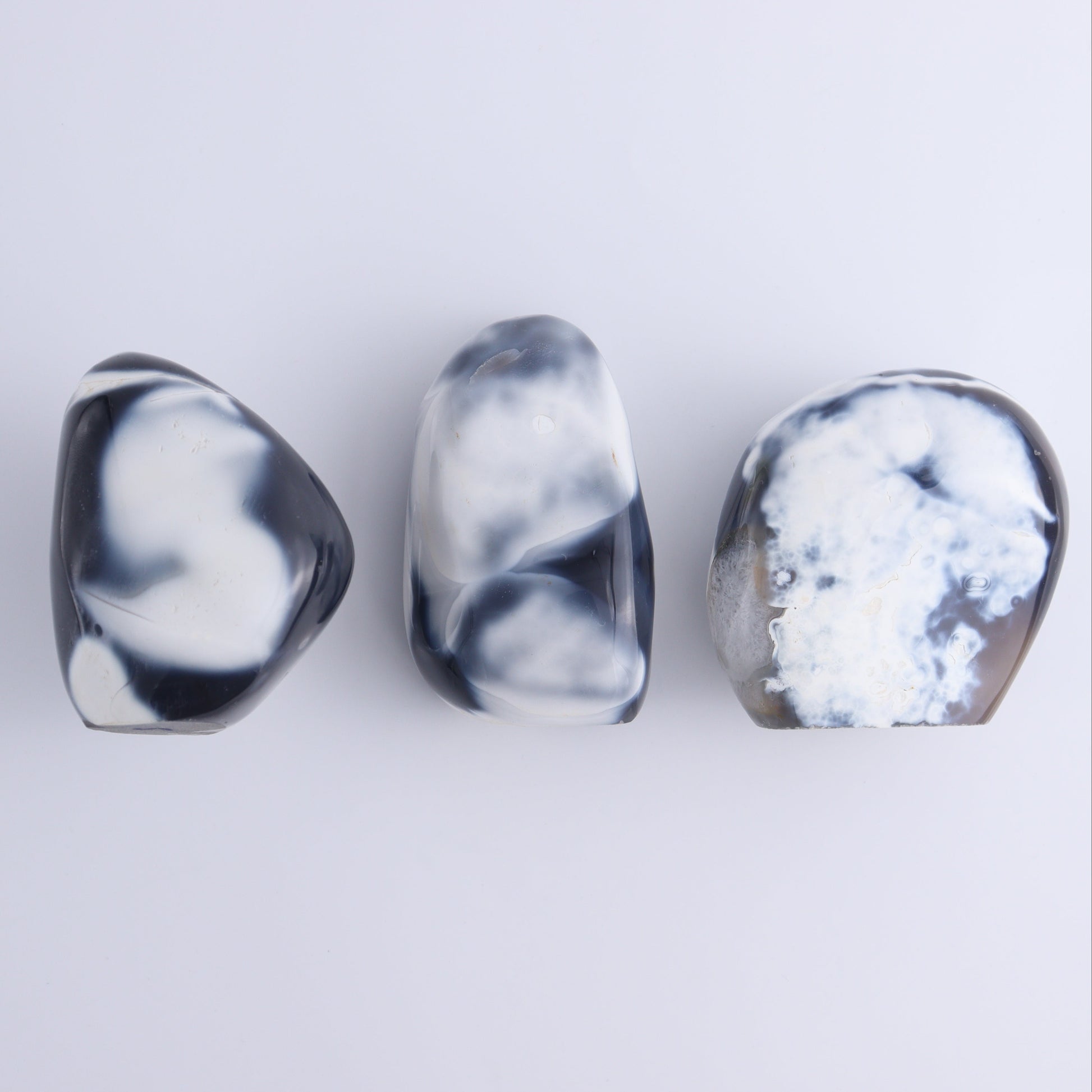 Orca Agate Freeform Set of 3 - Expert Wholesale and Supplier of Wholesale Crystals & Bulk Gemstones, ["Freeforms","Madagascar","Orca Agate"]