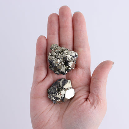 Octahedral Pyrite Clusters Set of 11 - Expert Wholesale and Supplier of Wholesale Crystals & Bulk Gemstones, ["Clusters","Octahedral Pyrite","Peru","Pyrite"]