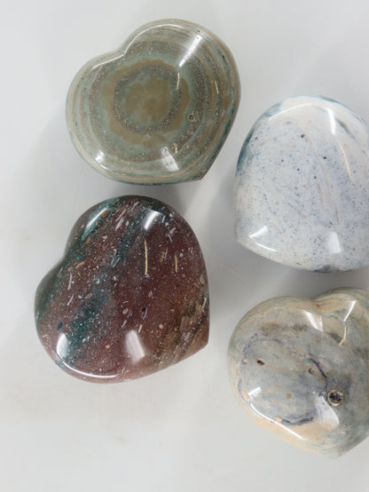 Ocean Jasper Hearts Set of 4