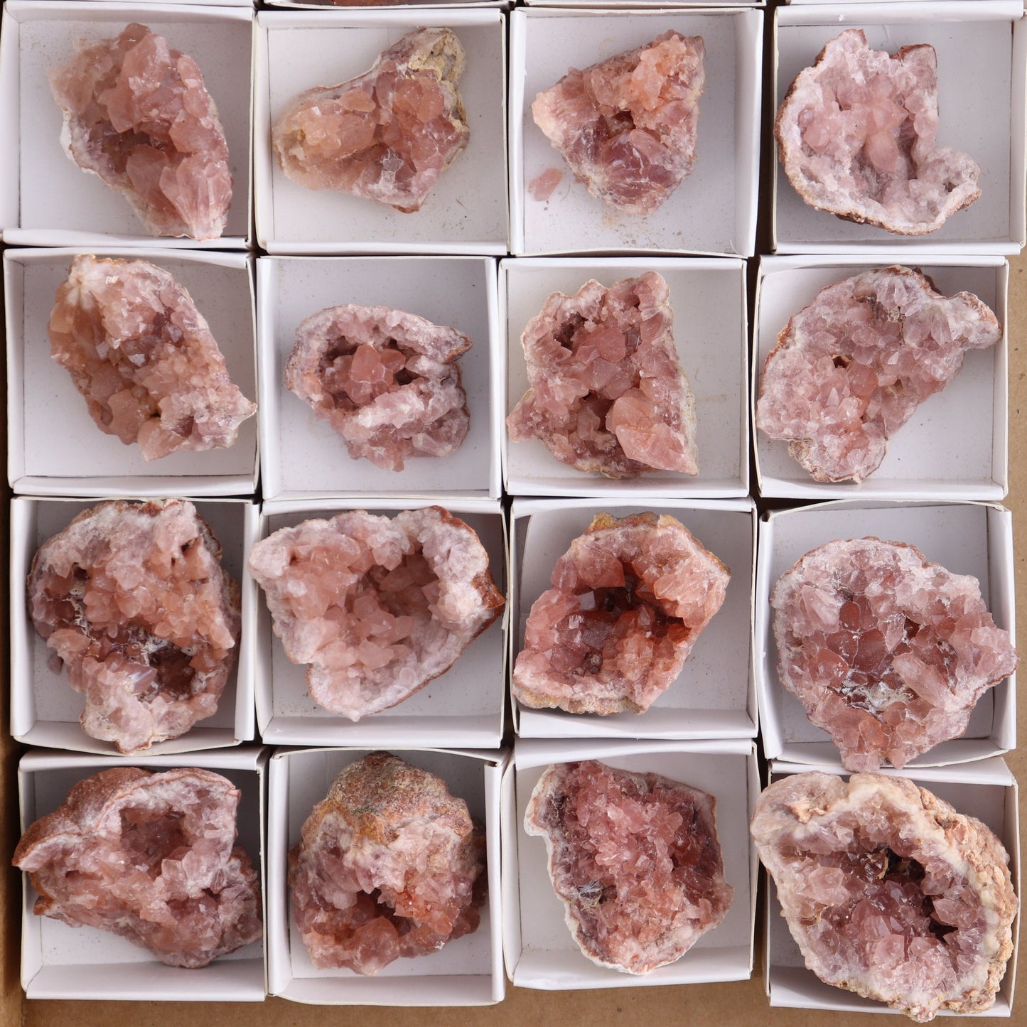 Pink Amethyst Clusters Set of 24