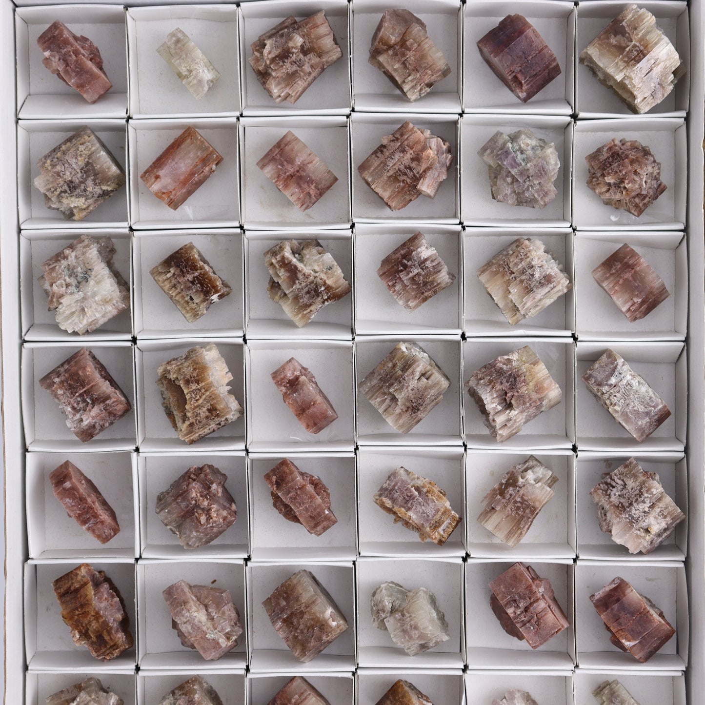 Purple Aragonite Set of 54 - Expert Wholesale and Supplier of Wholesale Crystals & Bulk Gemstones, ["aragonite","Purple Aragonite","Spain"]