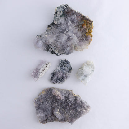 Amethyst Flower Clusters Set of 5