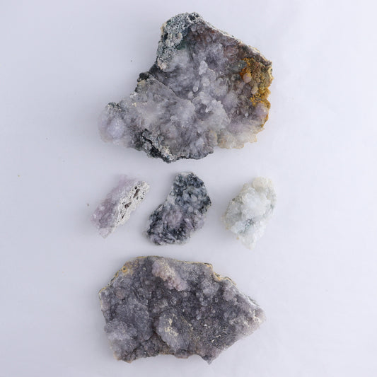 Amethyst Flower Clusters Set of 5