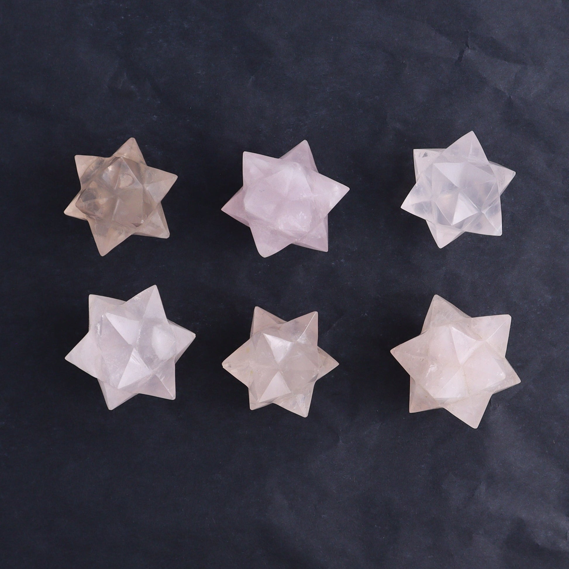 Rose Quartz Stars Set of 17 - Expert Wholesale and Supplier of Wholesale Crystals & Bulk Gemstones, ["Quartz","Rose Quartz","stars"]