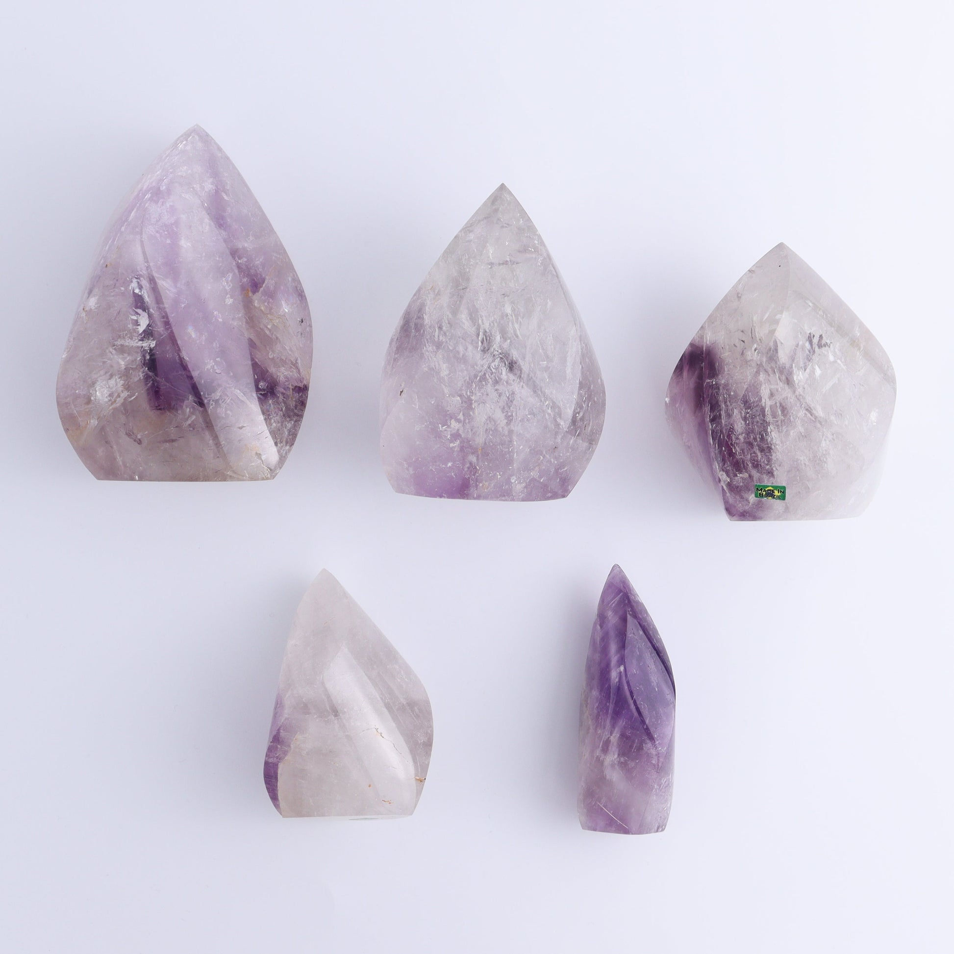 Amethyst Flames Set of 5 - Expert Wholesale and Supplier of Wholesale Crystals & Bulk Gemstones, ["Amethyst","Brazil","flames"]