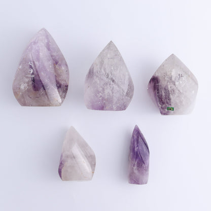 Amethyst Flames Set of 5 - Expert Wholesale and Supplier of Wholesale Crystals & Bulk Gemstones, ["Amethyst","Brazil","flames"]