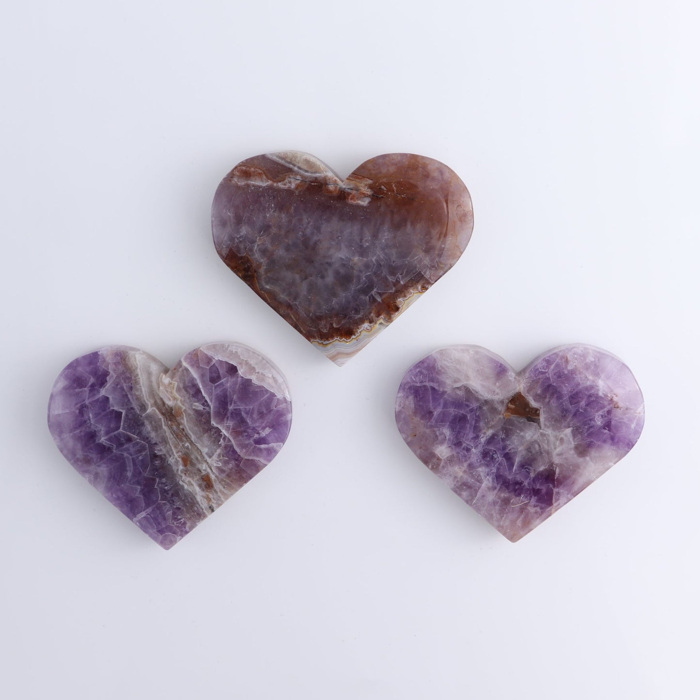 Amethyst Hearts Set of 3