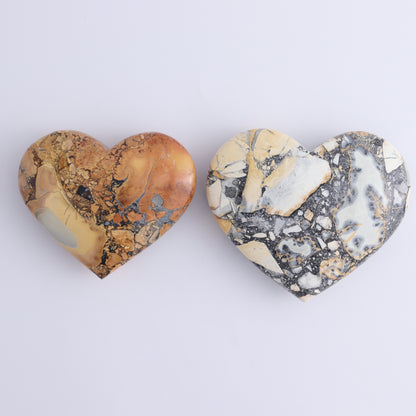 Maligano Jasper Mixed Carvings Set of 7 - Expert Wholesale and Supplier of Wholesale Crystals & Bulk Gemstones, ["Freeforms","Hearts","Indonesia","Maligno Jasper","moons","Points"]