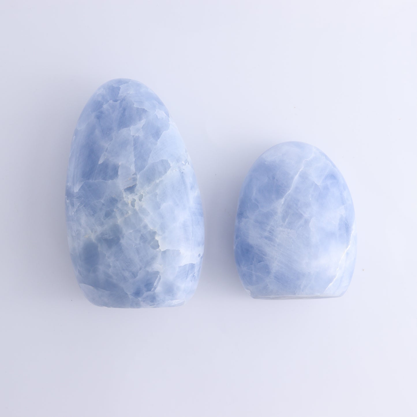 Blue Calcite Set of 4 - Expert Wholesale and Supplier of Wholesale Crystals & Bulk Gemstones, ["Blue Calcite","Calcite","Freeform","Madagascar"]