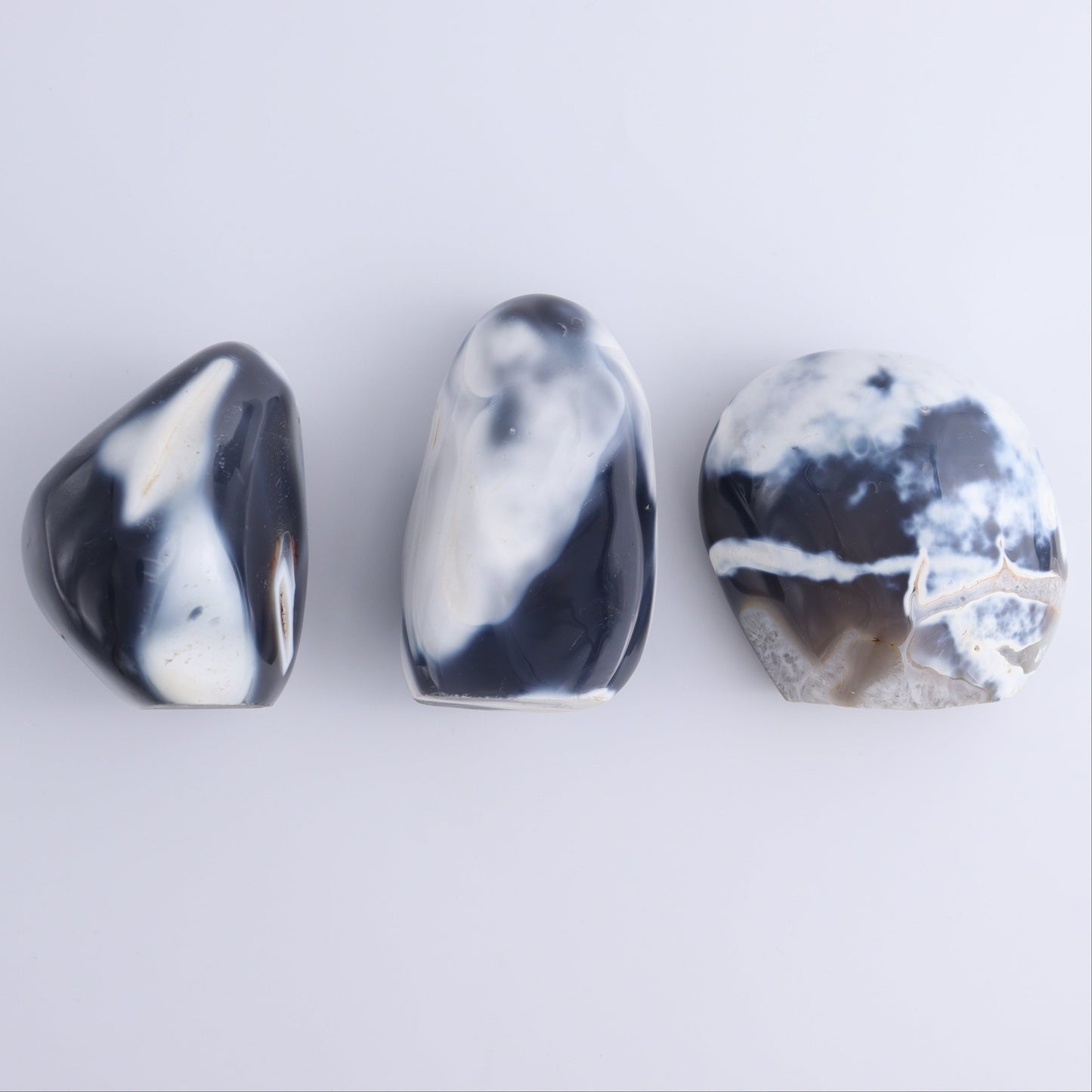 Orca Agate Freeform Set of 3 - Expert Wholesale and Supplier of Wholesale Crystals & Bulk Gemstones, ["Freeforms","Madagascar","Orca Agate"]