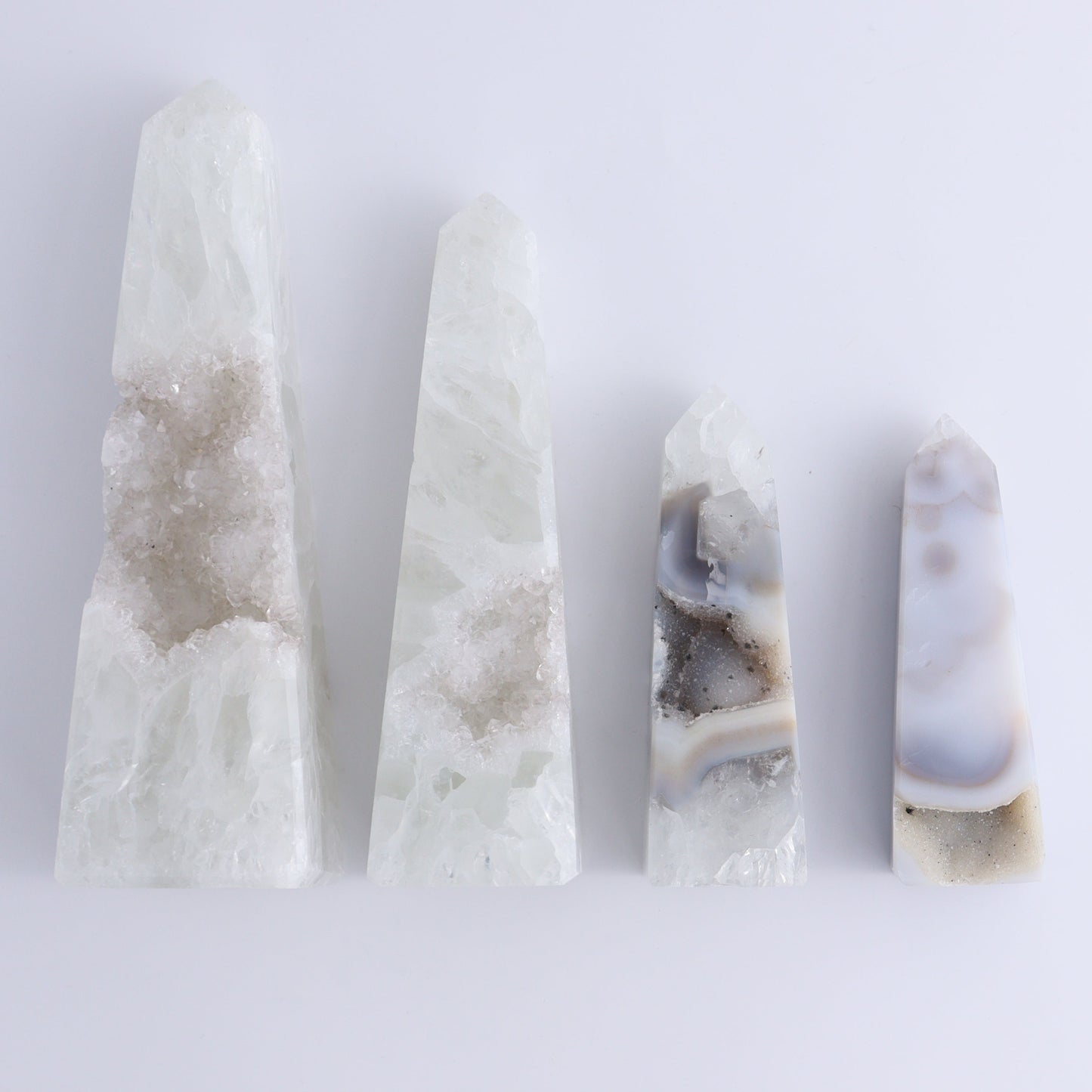 Agate Obelisk Set of 4 - Expert Wholesale and Supplier of Wholesale Crystals & Bulk Gemstones, ["Agate","Brazil","Obelisk"]