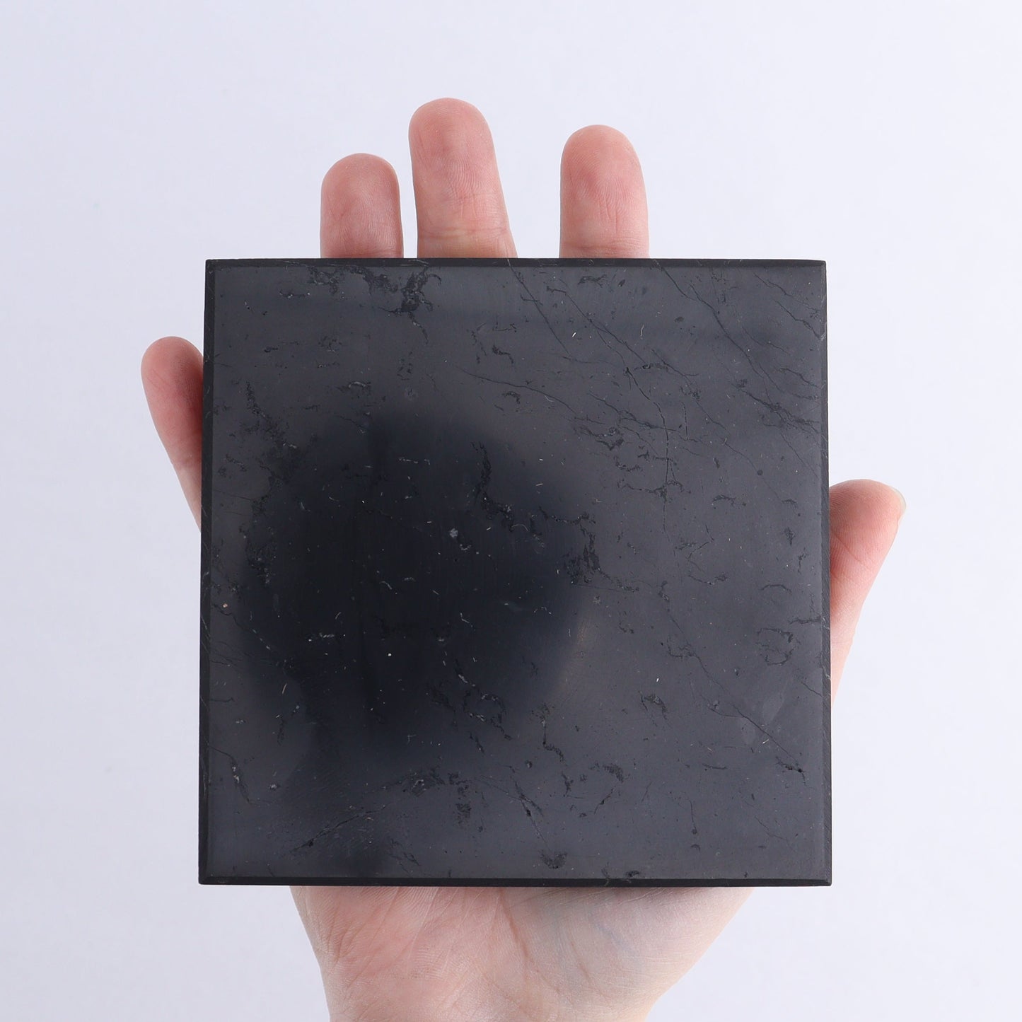 One Shungite Square Charging Plate - Expert Wholesale and Supplier of Wholesale Crystals & Bulk Gemstones, ["plate","Russia","Shungite","Square"]