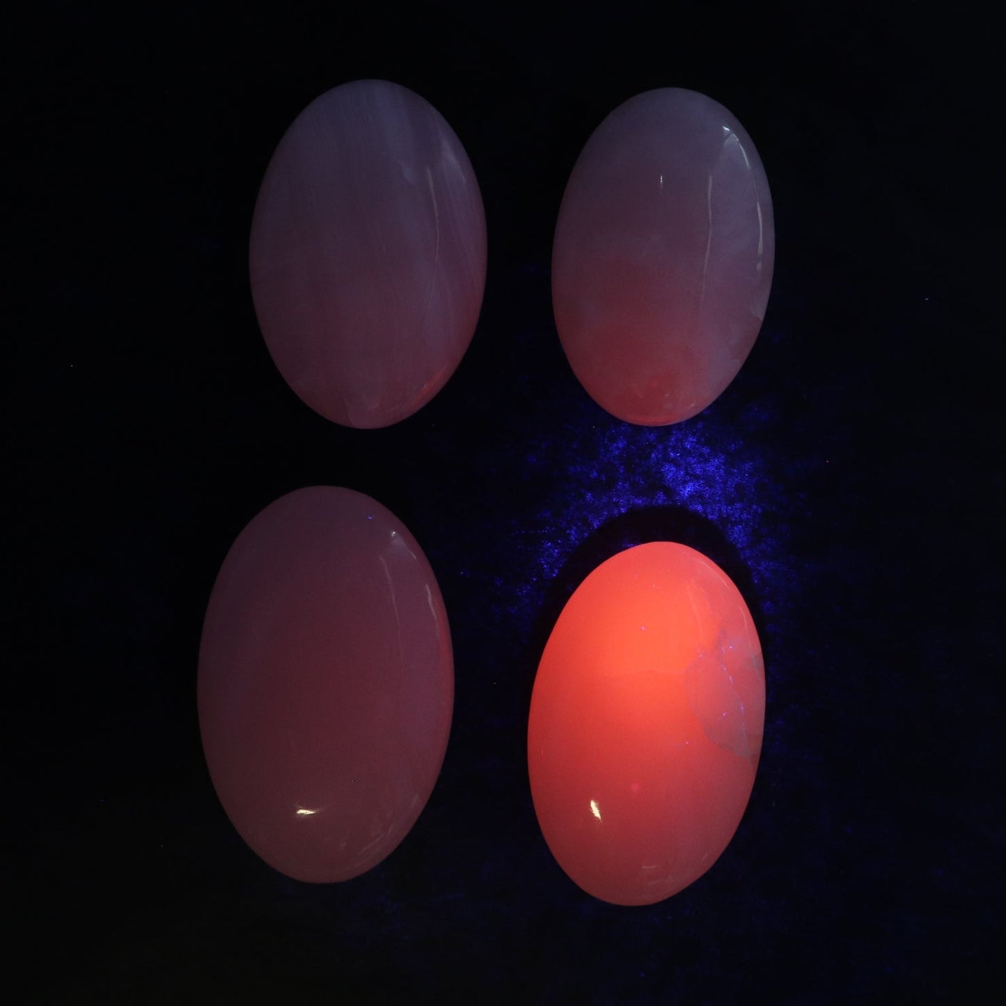 Pink Mangano Calcite Palm Stone Set of 6