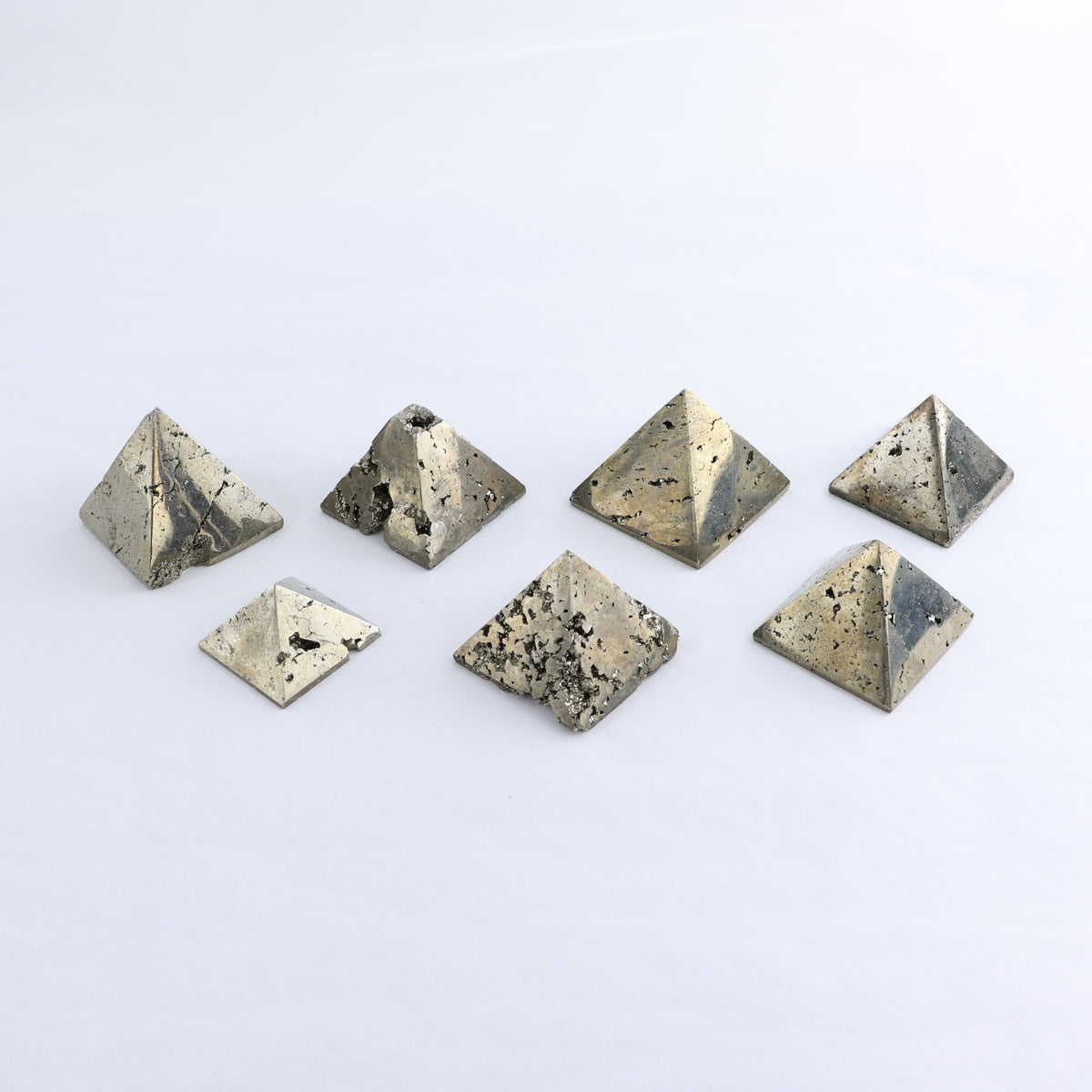 Pyrite Pyramids Set of 7