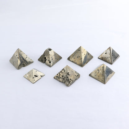 Pyrite Pyramids Set of 7