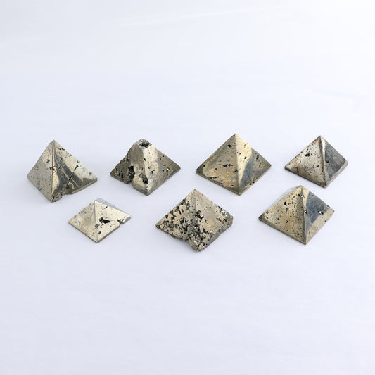 Pyrite Pyramids Set of 7