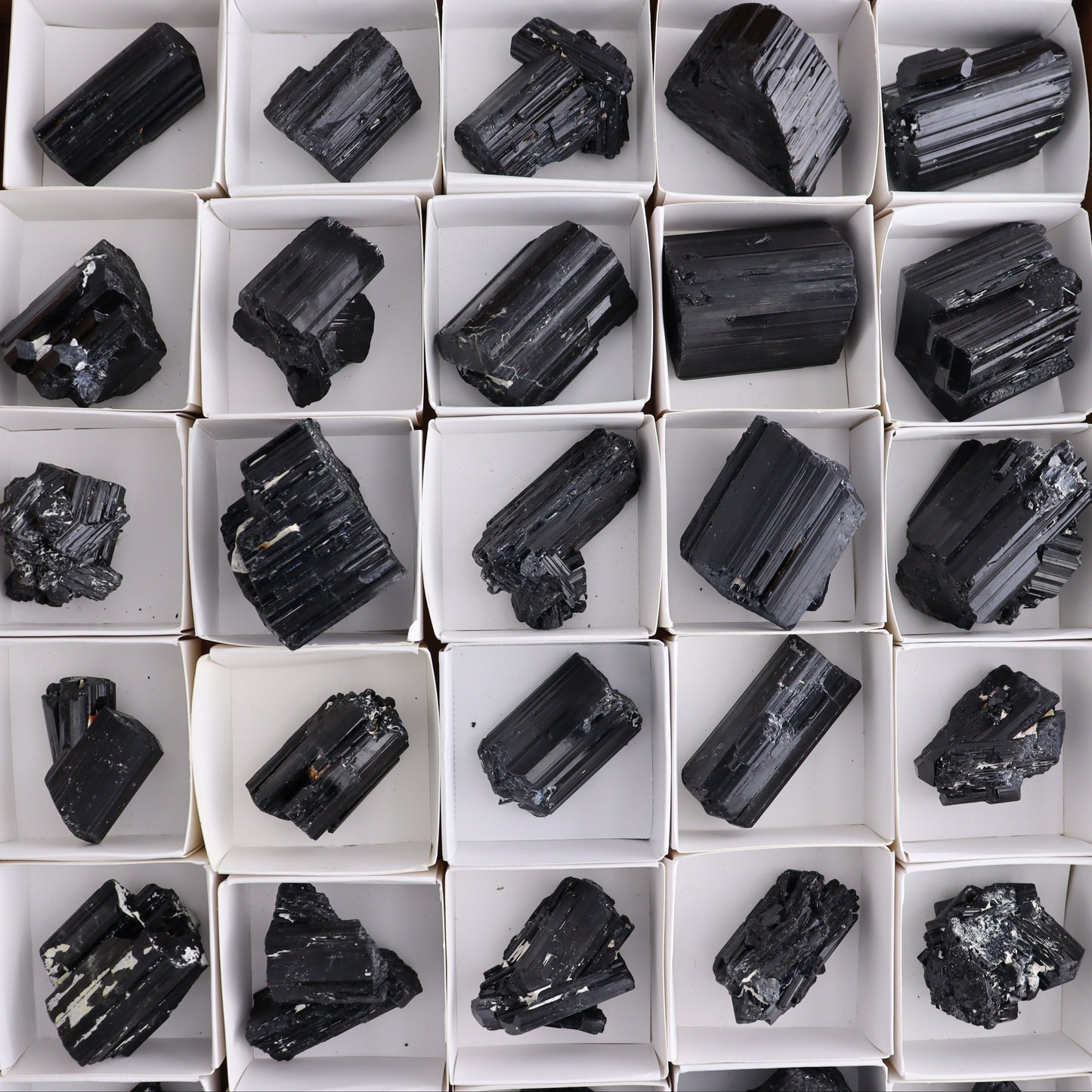 Black Tourmaline Roughs Set of 35 - Expert Wholesale and Supplier of Wholesale Crystals & Bulk Gemstones, ["Black Tourmaline","Madagascar","Rough","Tourmaline"]