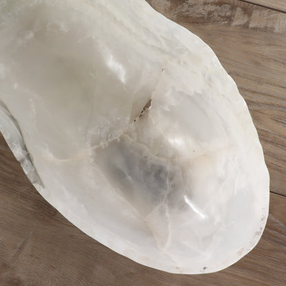 Mexican Onyx/Calcite Canoe Bowl 27"