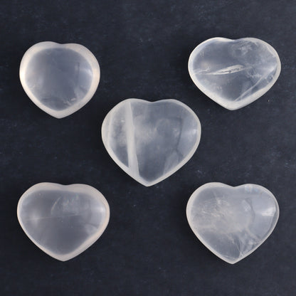 Girasol Quartz Hearts Set of 9 - Expert Wholesale and Supplier of Wholesale Crystals & Bulk Gemstones, ["Girasol","Girasol Quartz","Hearts","Quartz"]