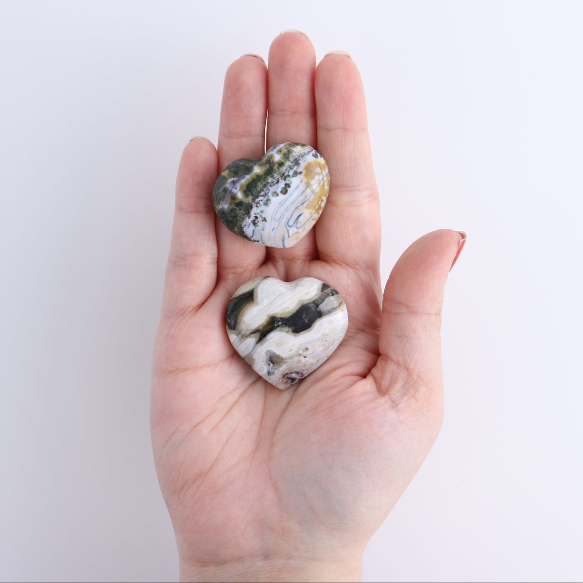 Ocean Jasper Hearts Set of 10