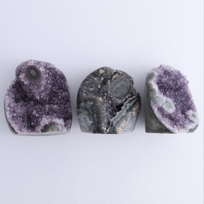 Uruguay Amethyst Set of 5 - Expert Wholesale and Supplier of Wholesale Crystals & Bulk Gemstones, ["Amethyst","Cut Base","Uruguay"]