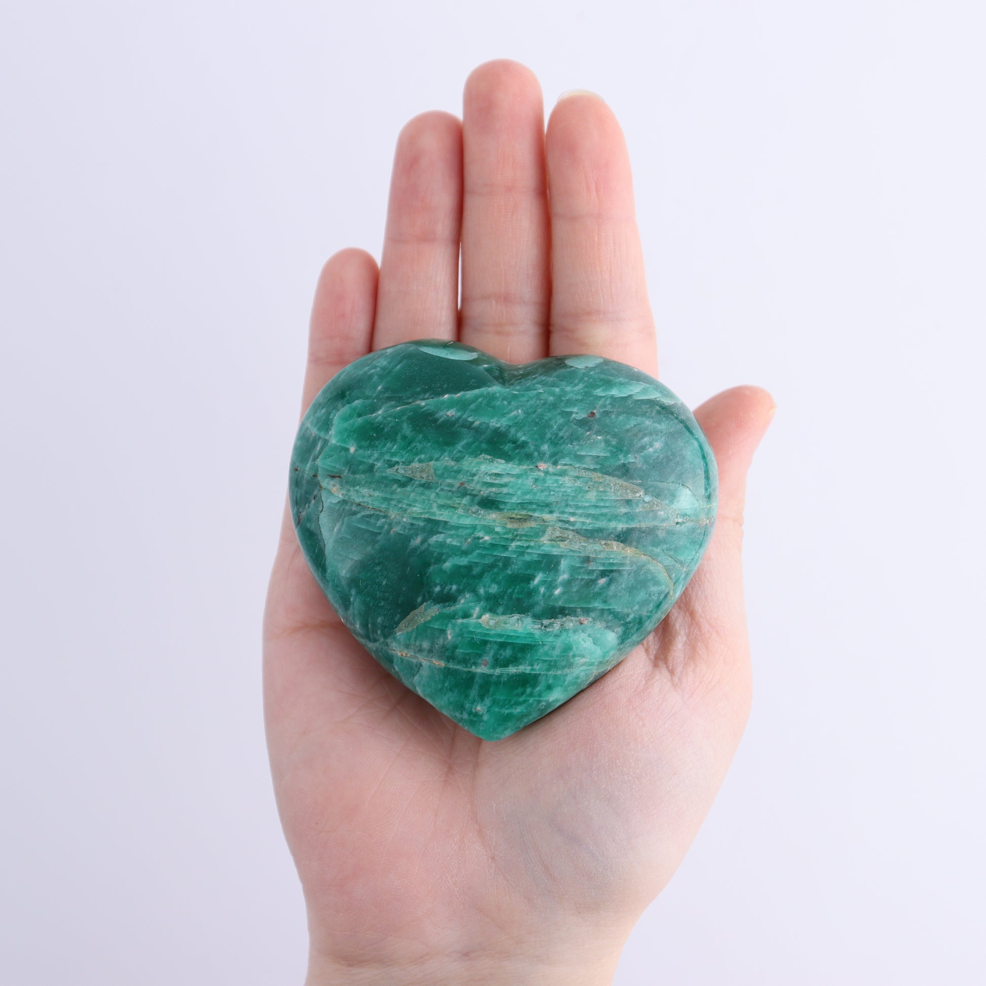 Amazonite Hearts Set of 3 - Expert Wholesale and Supplier of Wholesale Crystals & Bulk Gemstones, ["Amazonite","Hearts","Madagascar"]