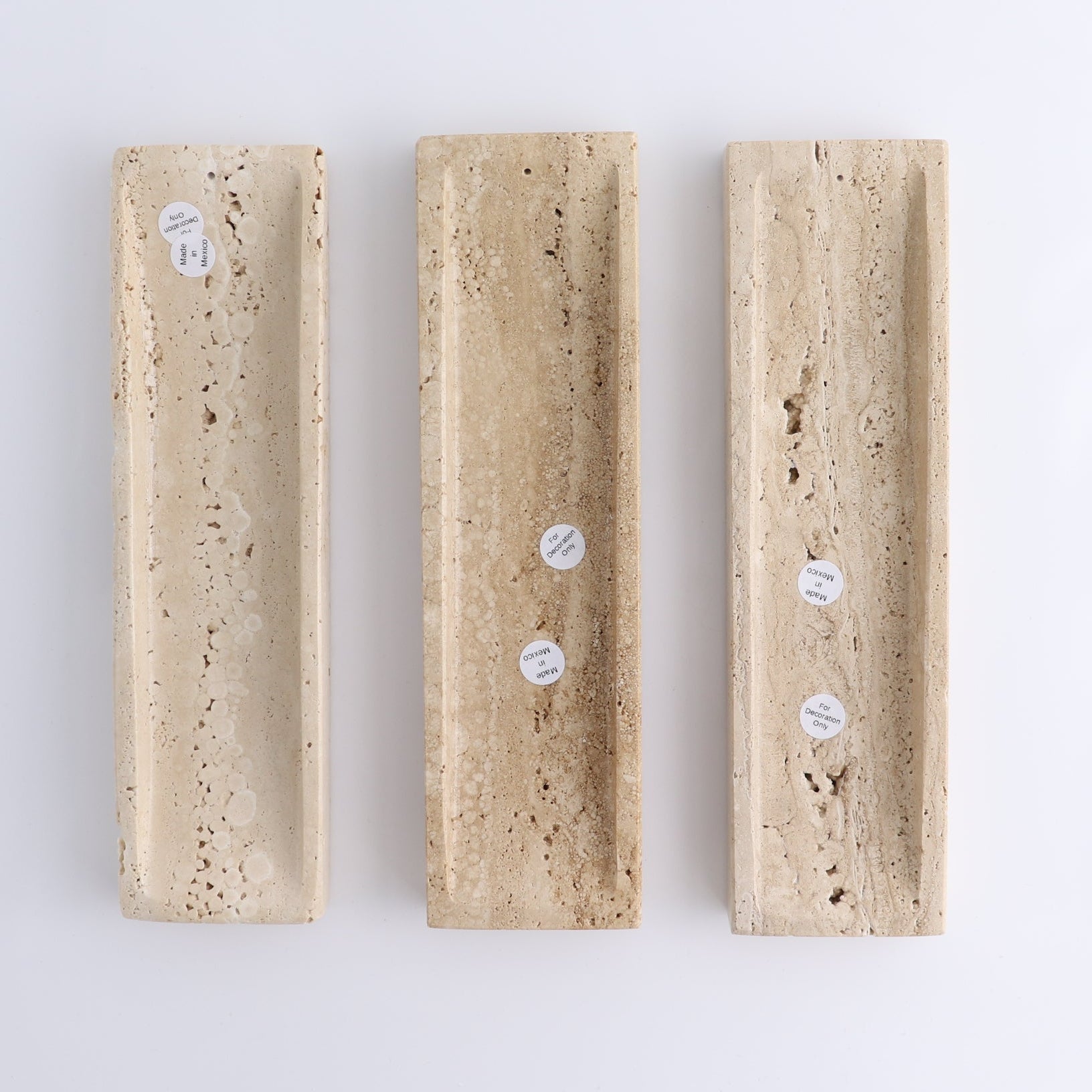 One Travertine Incense Holder | Mi Esperanza Minerals | Supplier of Crystals and Onyx