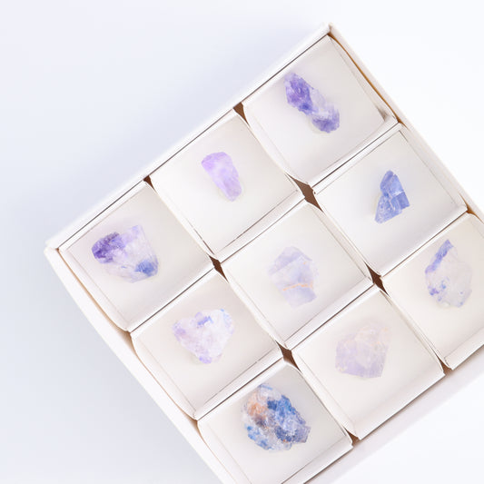 Canadian Blue Halite Rough Set of 9