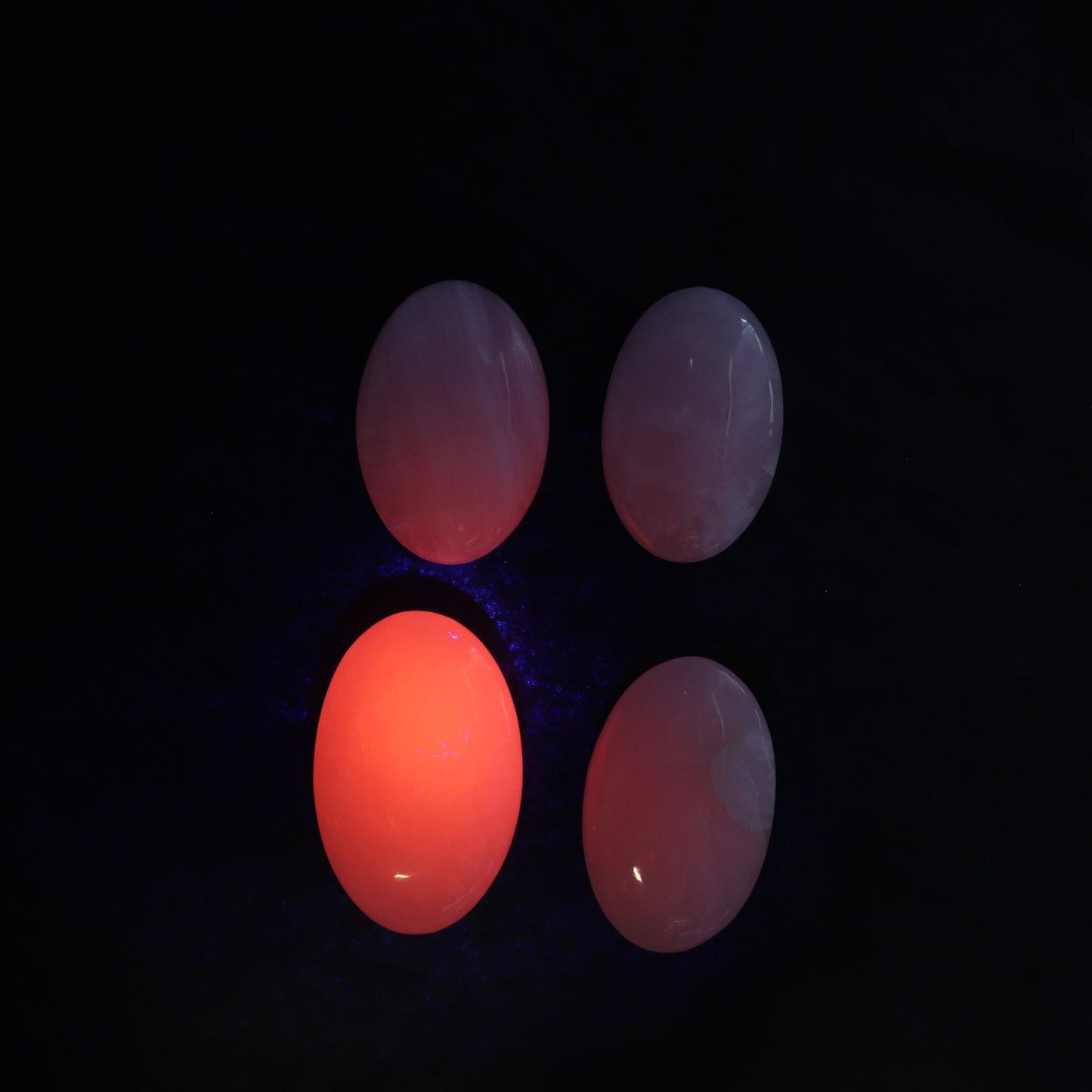 Pink Mangano Calcite Palm Stone Set of 6