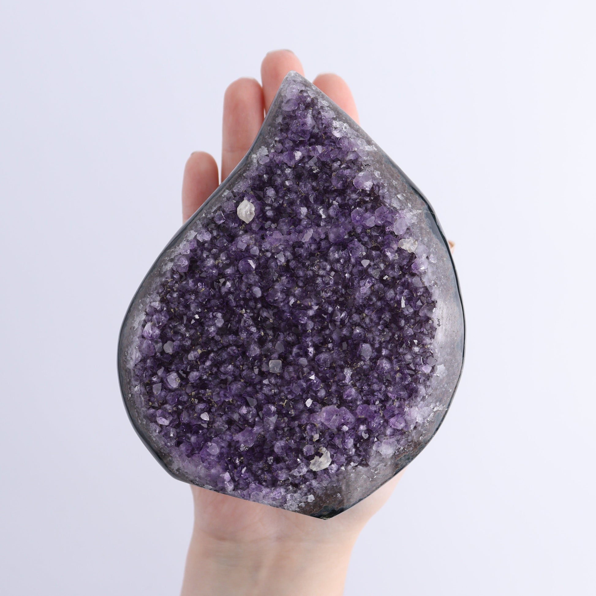 Uruguay Druzy Amethyst Flames Set of 4 - Expert Wholesale and Supplier of Wholesale Crystals & Bulk Gemstones, ["Amethyst","flames","Uruguay"]