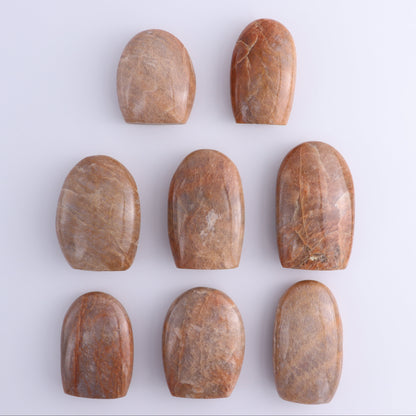 Peach Moonstone Freeform Set of 8 - Expert Wholesale and Supplier of Wholesale Crystals & Bulk Gemstones, ["Freeforms","Peach Moonstone"]