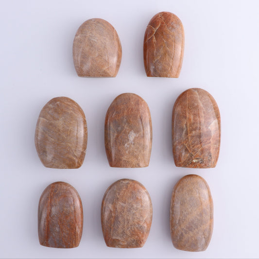 Peach Moonstone Freeform Set of 8 - Expert Wholesale and Supplier of Wholesale Crystals & Bulk Gemstones, ["Freeforms","Peach Moonstone"]