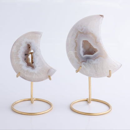 Agate Moons with Stand Set of 4 - Expert Wholesale and Supplier of Wholesale Crystals & Bulk Gemstones, ["Agate","Brazil","moons"]
