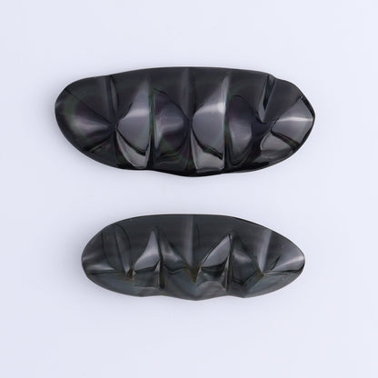 Rainbow Obsidian Heart Set of 2 - Expert Wholesale and Supplier of Wholesale Crystals & Bulk Gemstones, ["Hearts","Mexico","Obsidian","Rainbow Obsidian"]
