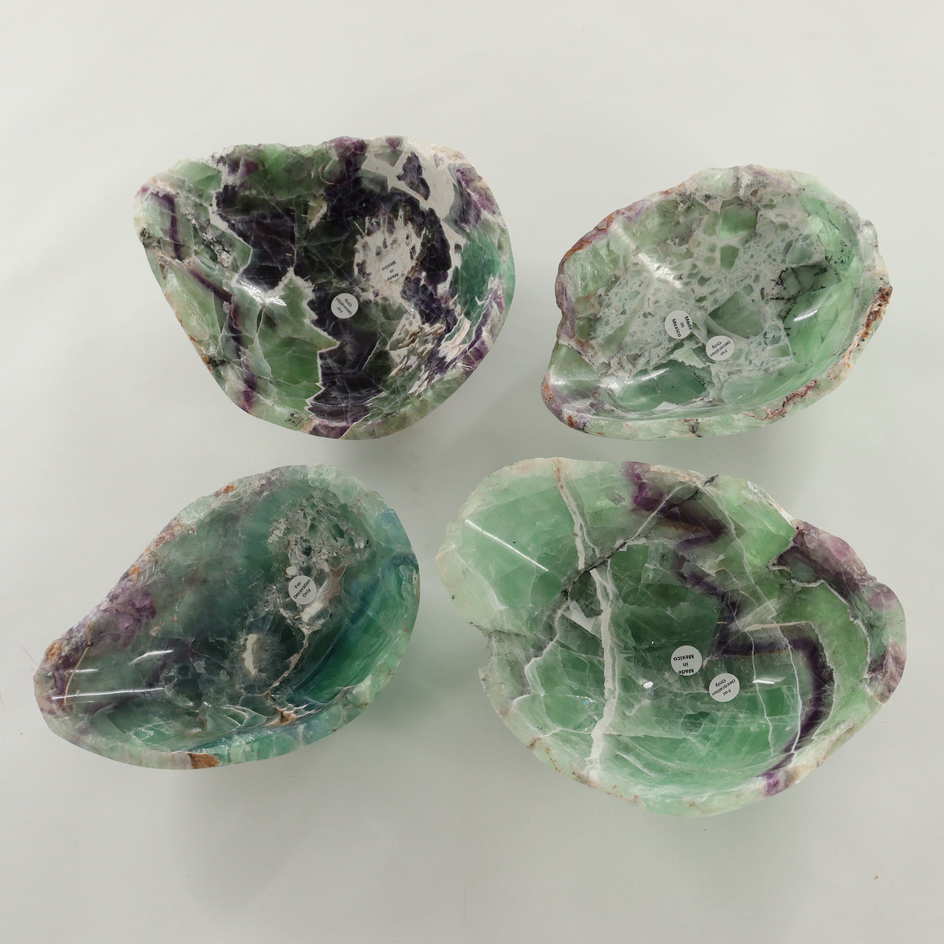 Fluorite Bowls Set of 4 - Expert Wholesale and Supplier of Wholesale Crystals & Bulk Gemstones, ["Bowls","Fluorite","Mexico"]