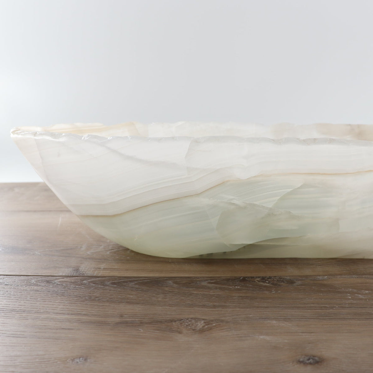 Mexican Onyx/Calcite Canoe Bowl 27"