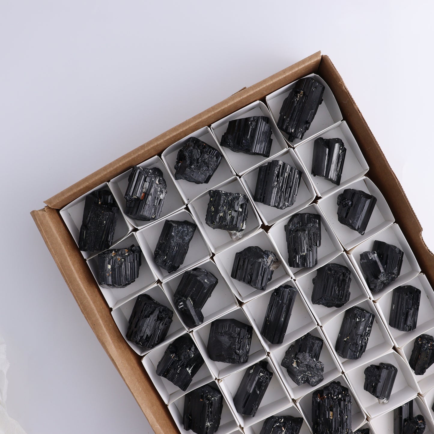 Black Tourmaline Roughs Set of 35 - Expert Wholesale and Supplier of Wholesale Crystals & Bulk Gemstones, ["Black Tourmaline","Madagascar","Rough","Tourmaline"]