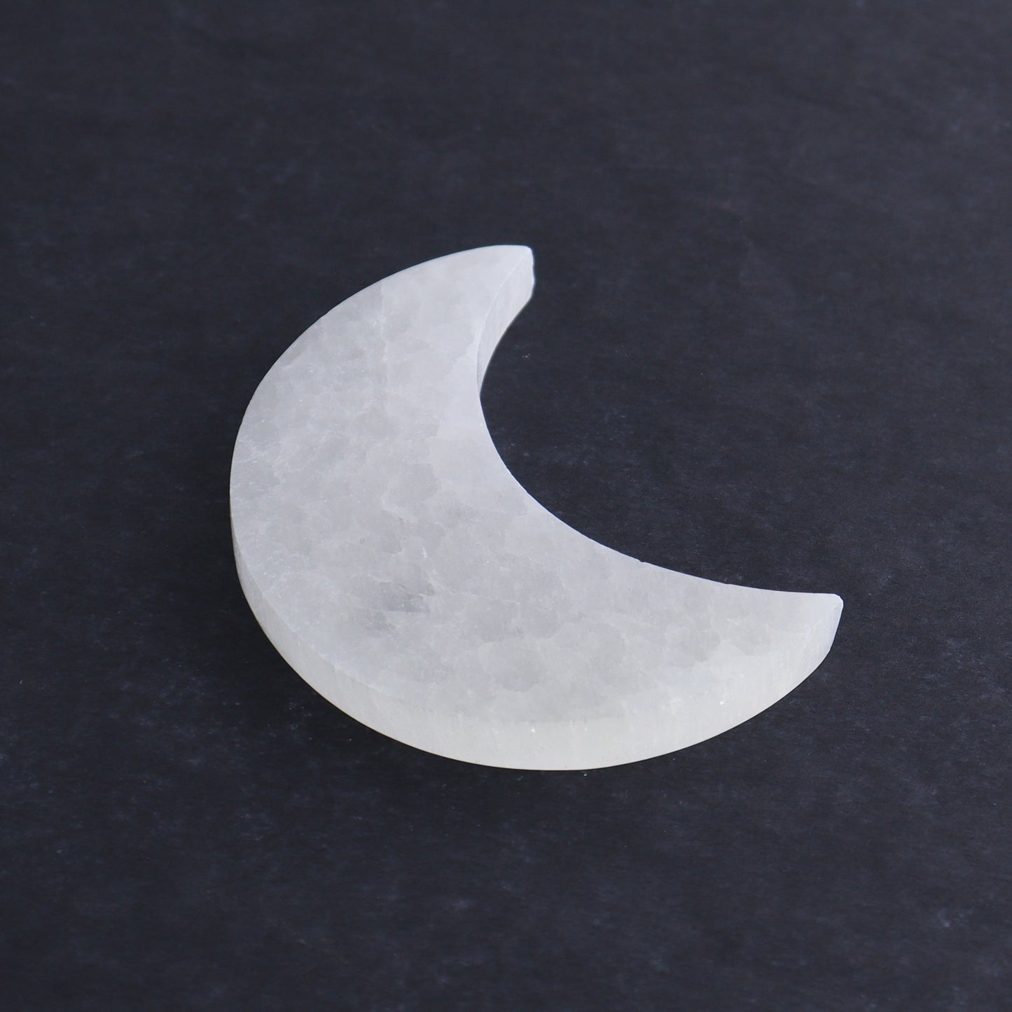One Selenite (Satin Spar) Flat Moon - Expert Wholesale and Supplier of Wholesale Crystals & Bulk Gemstones, ["close_30","moons","Morocco","Selenite"]