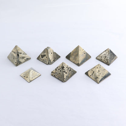Pyrite Pyramids Set of 7
