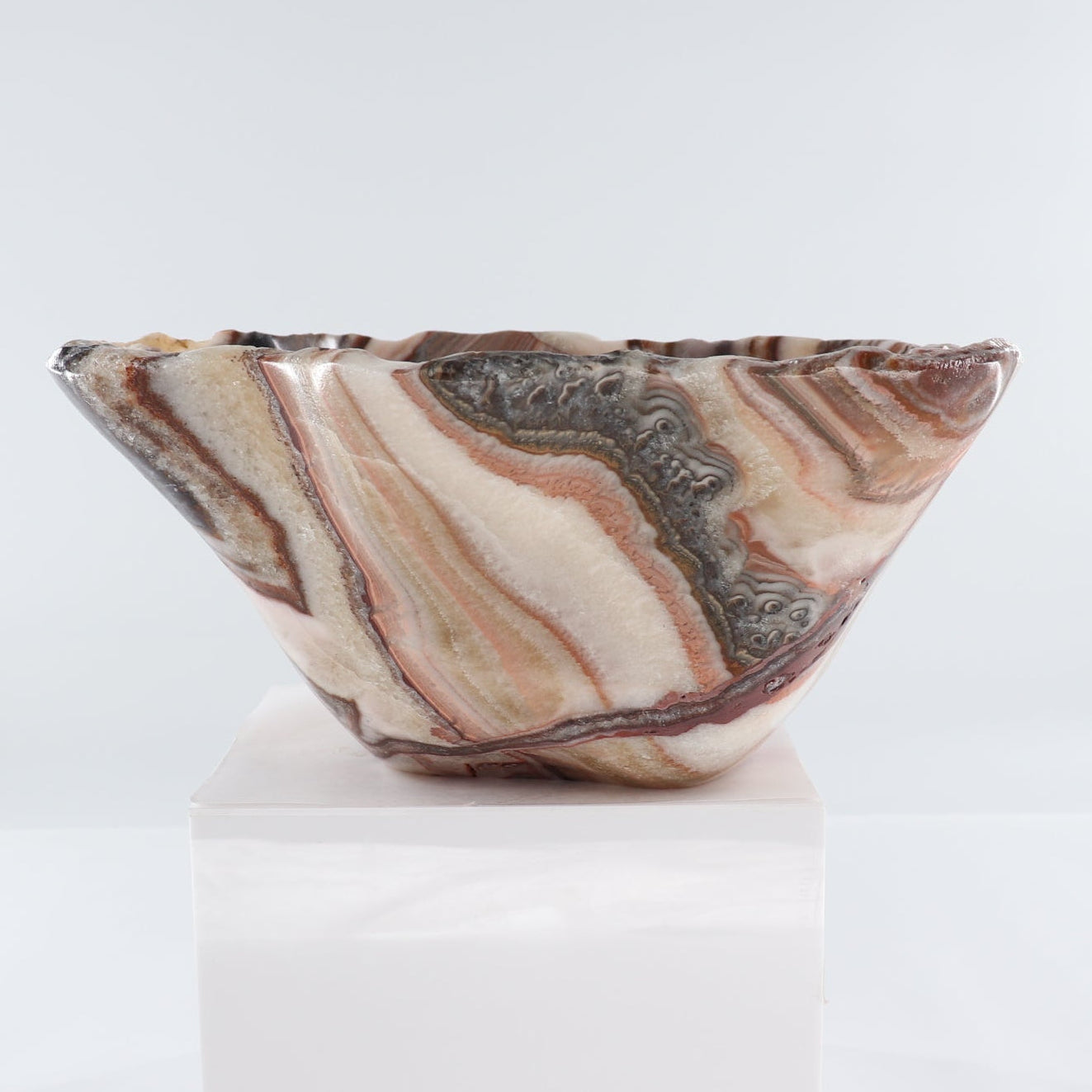 Mexican Onyx/Calcite Bowl 15"