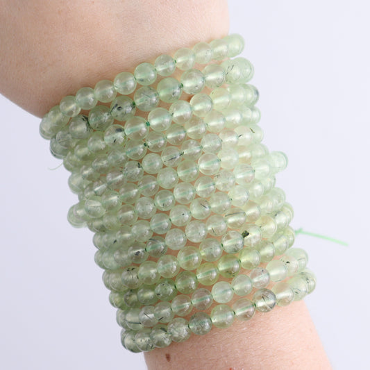 One Prehnite Bracelet 6-7mm | Mi Esperanza Minerals | Supplier of Crystals and Onyx