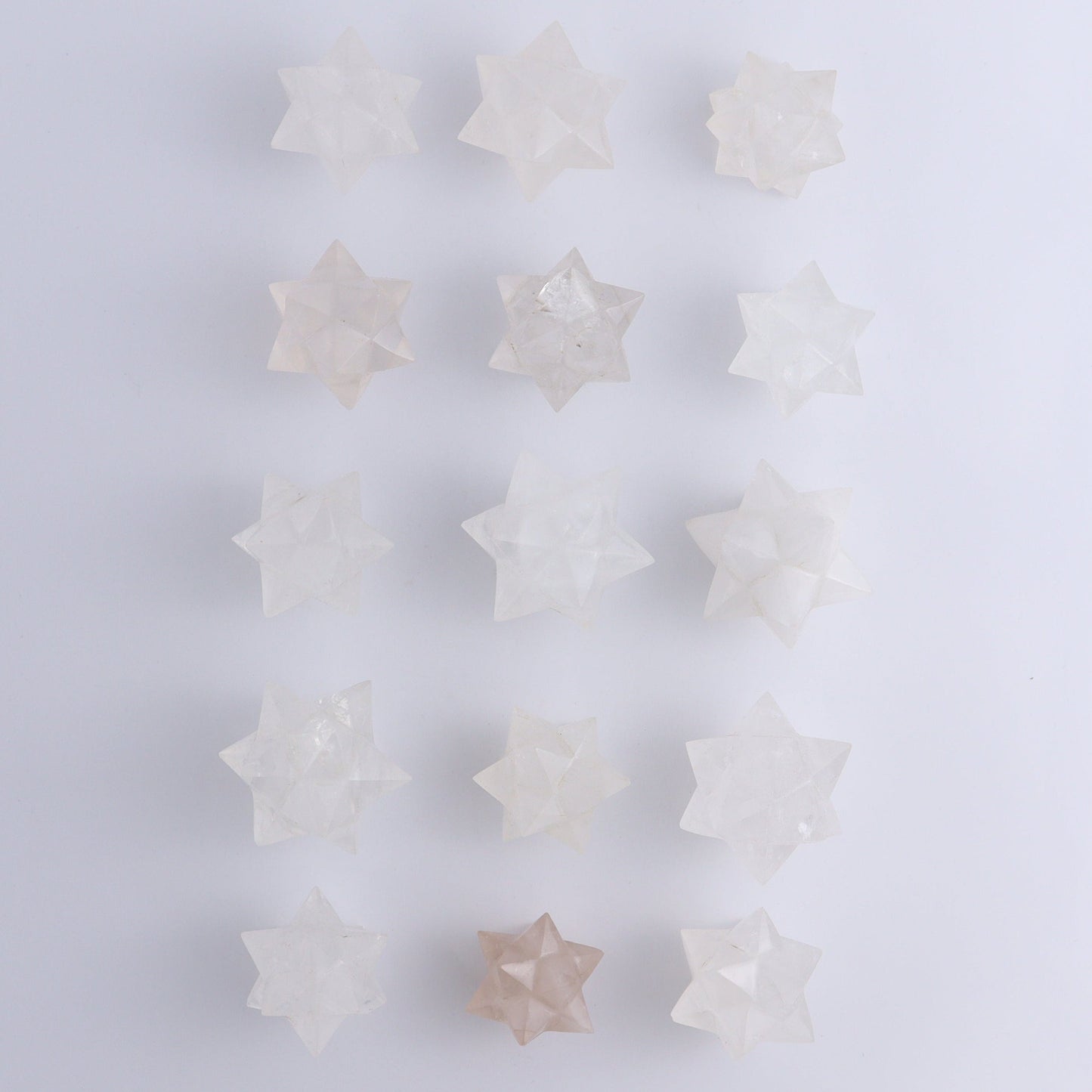 Quartz Stars Set of 14 & 1 Cute Based Star - Expert Wholesale and Supplier of Wholesale Crystals & Bulk Gemstones, ["Quartz","stars"]
